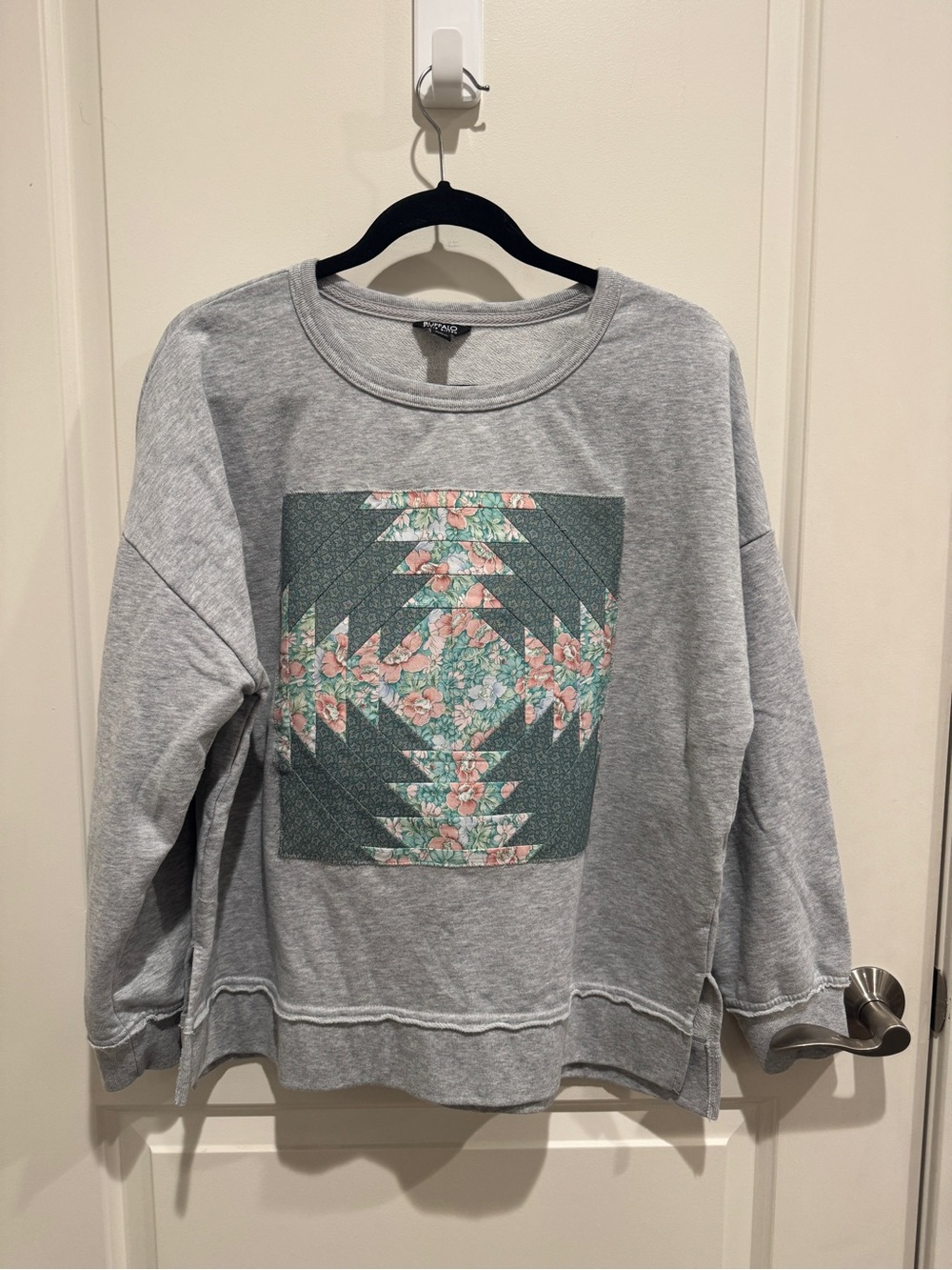 Upcycled Quilt Block Sweatshirt